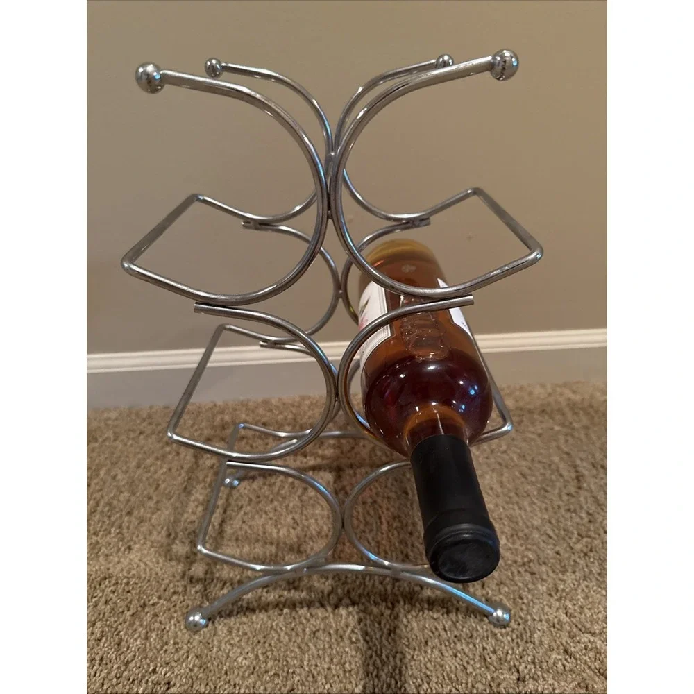 On the Counter Chrome Wine Rack 6 bottles 15